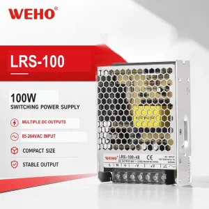 Constant Voltage High Efficiency 90% LRS 100 12V 15V 24V 48V AC to DC CE RoHS FCC SMPS Power Supplies for LED Lighting