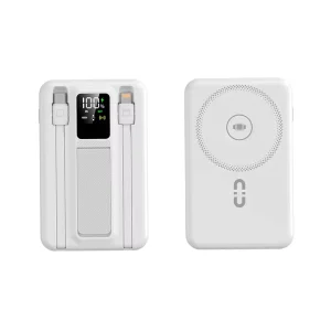 Cooling Magnetic Built in Cable Power Bank 20000mAh Compact Holder Wireless Fast Charging Mobile Portable Power Source Logo