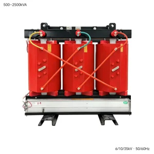Copper/Aluminum Winding 500kVA 2500kVA Cast Resin Dry Type Transformer 10kV/0.4kV IEC 60076 Three Phase SCB