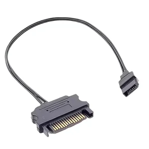 Copper SATA to 6Pin Optical Drive Power Adapter Cable for Notebook 15Pin Power Supply