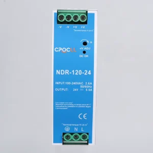 Crocll NDR 120 Single Output 120W 5V 12V 24V Intelligent Switching Power Supply Tattoo Power Supply Variable Power Supply