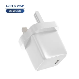 Cube Compact UK Wall Plug PD 20W USB-C Charger Mini Portable Wall Adapter Charger for Phone Series