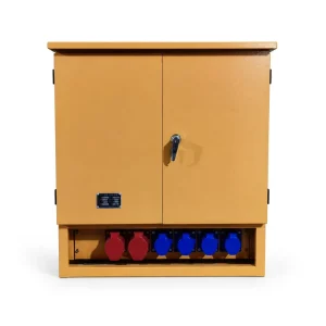 Custom 100A Temporary Power Distribution Box 380V Single Door Steel Site Electrical Cabinet with MCB for Construction