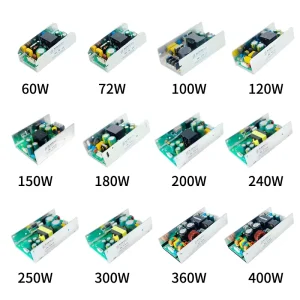 Custom AC-DC U-Shape 90-264V Input 60-400W Compact Switching Power Supply 5V 12V 18V 24V 36V 48V 60V Single Output Open Frame