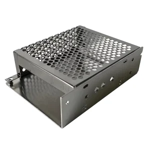 Custom CNC Machined Aluminum Sheet Metal Power Supply Enclosure with Broaching for Industrial & Telecom Equipment