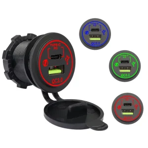 Custom Car USB Charger 12 24V QC3.0 Hands Free for Phone Auto Use in Bus & Boat