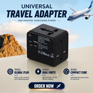 Custom Color Universal USB-C Travel Adapter and Charger for Laptop