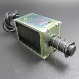 Custom DC220V 10mm Stroke Push Pull Electromagnet Solenoid Actuator with 500g Force and Screw Mounting for Game Machine