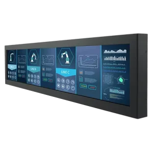 Custom Design IR Capacitive Touch Bar LCD Wide Temperature Open Frame Industrial High Brightness Bar Type Stretched LCD Display