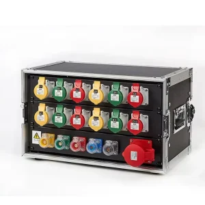 Custom OEM Digital Display Voltage Voltmeter 32A 63A RCD Grounding Power Distro Unit System Stage Power Distribution Box
