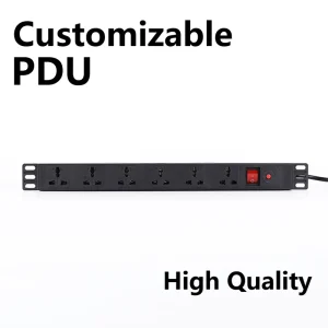 Customized 19 Inch 1U Power Distribution Unit with 6 Switched PDU Outlets for Server Rack and Data Center Applications