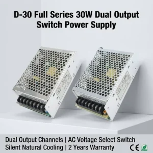 D-30A 30W 5V 4A 12V 1A Dual Output Switching Power Supply AC to DC Converter for 3D Printer Industrial