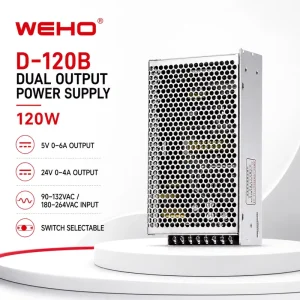 D Series 30W 120W Dual Output Switching Power Supply AC DC 5V 12V 24V SMPS 2 Channel for Industrial Control 3Y Warranty