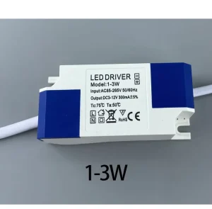 DC 12-80V LED Driver Power Supply for Spotlight Ceiling Light Downlight 1-3W Constant Current