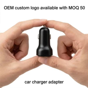 DC 12V/24V to 5V 4.8A 24W 2-in-1 Car Charger Cigarette Lighter Power Adapter for Phone Tablet Dash Cam