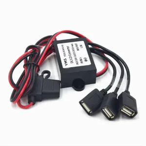 DC 12V 24V to DC 5.5V 5A Off Board Power Converter Step Down Module Voltage Regulator Transformer with 3 USB Interface