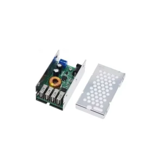 DC-DC 9V/12V/24V/36V to 5V Step Down Board 5A 4 USB Output Buck Converter Power Supply Module with Aluminum Shell