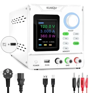 DC Power Supply Variable with Programmable 120V 3A Adjustable Regulated Switching Power Supply with Memory Recall