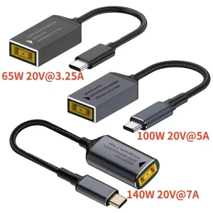DC USB Type C 65W Copper Power Adapter with Short Circuit Protection Connector for Laptop Mbook