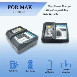 DC18RC 14.4V 18V Max Multi Battery Fast Charging Station, Replacement Charger Dock Compatible with Cordless Power Tools