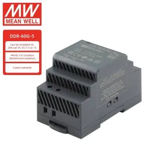 DDR-60G-5 60W 5V 12A DC to DC DIN Rail Power Supply