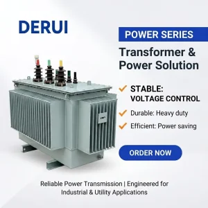 DERUI Three Phase Oil Immersed Toroidal Transformer for 15kV Copper Winding Power Regulator 50/60Hz Rectangle
