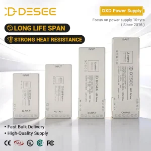 DESEE 24-200W Converter 12V 24V DC Transformer AC Power Inverter Supply for Wardrobe LED Mirror Showcase Closet Lighting