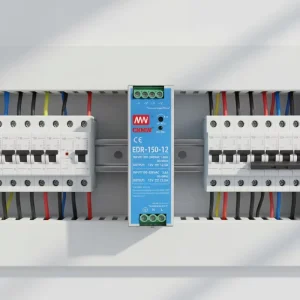 DIN Rail DC Power Supply Series 12V 12.5A Single 90-264VAC Input Industrial Control System Switching Power Supply 86% Efficiency