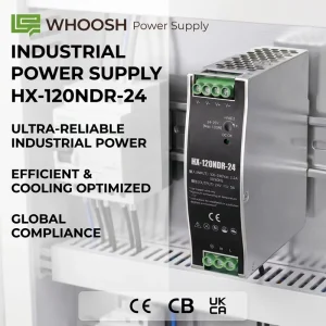 DIN Rail Mount 12V 24V 48V 120W AC DC Switching Power Supply Single Output for PLC Control Panel Industrial