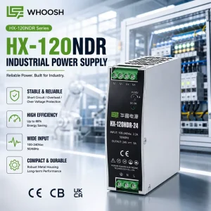DIN Rail Mount 12V 3.1A 24V 120W AC 100-264V Input 90% Efficiency AC-DC Switching Power Supply Single Output Aluminum