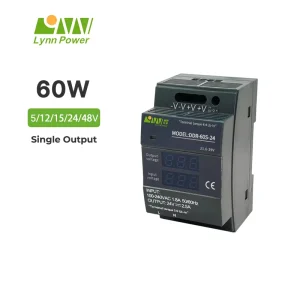 DIN Rail Switching Power Supply DDR 60S 24V 2.5A AC to DC Single Industrial Ultra Slim SMPS