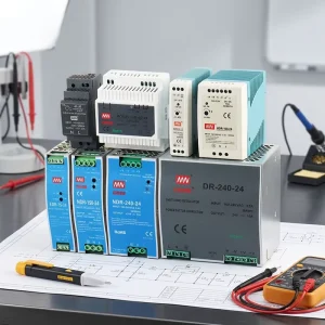 DR-120-24 120W 24V DIN Rail Single-Output Industrial Switching Power Supply, 90-264VAC Input