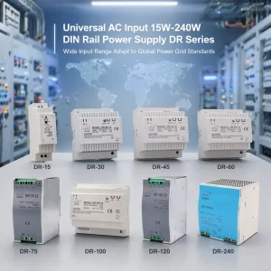 DR 30 DinRail Power Transformer 5V 12V 15V 24V AC 220V 30W Single Output Power for LED Lighting & Supply 3A Current