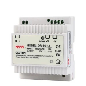 DR 60W Switching Power Supply DR Series AC to DC Power 60W 12V SMPS DIN Rail