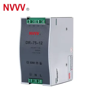 DR-75-12 75W 12V 6.3A DIN Rail AC-DC Switching Power Supply Industrial Control & LED Systems