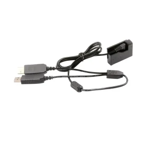 DR E10 Dummy Battery + Two USB Ports Adapter Charging Cable PS700 for Canon 1300D 1500D 2000D 3000D 4000D Cameras