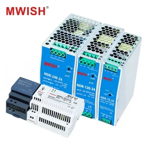 DR HDR NDR EDR MDR Series 30W-480W 12V 24V 48V DIN Rail Switching Power Supply SMPS for Automation Control Cabinet