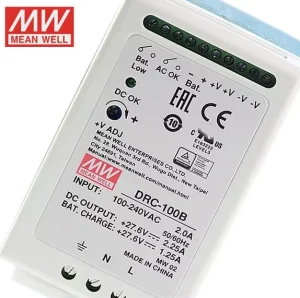 DRC-100 100W Single Output Power Supply with Battery Charger UPS Function DRC-100 Series DRC-100A 13.8V 7A DRC-100B 27.6V 4.5A