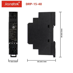 DRP-15-48 15W 48V 0.32A OVC III Step-Shape AC/DC Converter, 0.3W No-Load, DIN Rail Industrial Power Supply SMPS