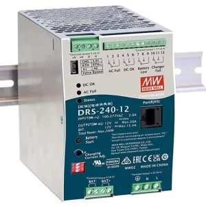 DRS-240-24/12/36/48 240W 480W Din Rail All in One Security Power Supply With DC-UPS Battery Charger DRS-240