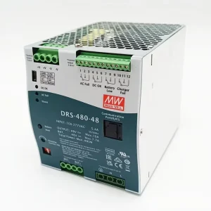 DRS-480-48 480W 10A AC-DC Smart Security DIN Rail Power Supply, 48V, with UPS