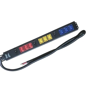 Delta Connection 208V 9 Way C19 Aluminum Alloy Industrial GFCI 30A PDU Power Distribution Unit