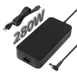 Desktop Charger for ASUS 20V 14A 280W Power Adapter 6.0*3.7mm QC3.0 ABS Power Supply Adapter for Laptop and Home Use