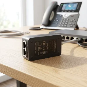 Desktop Gigabit Injector 24W Switch High Power Supply Adapter for CCTV IP Camera 1000Mbps IEEE802.3af at POE Injector