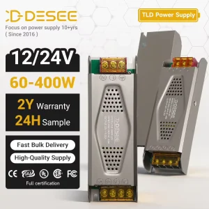 Dimmable AC 180V to 24V Converter 60-400W LED Driver Lighting Transformer LED Power Supply for Indoor LED Lighting