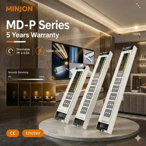 Dimmable AC 350W DC 24V 14.6A LED Driver Transformer Power Supply Industry Use 5-Year Warranty CE Approved PFC