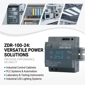 Din Rail Switching Power Supply 60W 100W 150W 110V 220V AC to DC 12V 15V 24V 48V With Digital Display for Industrial Equipment