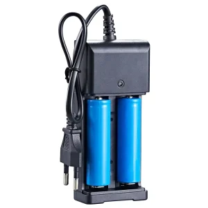 Dual Battery Charger for 16650 18500 18650 26650 EU Plug 4.2V AC DC 2 Slots Rechargeable Batteries Charger