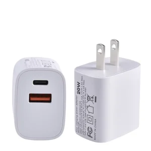 Dual Port 20W USB C Power Adapter QC 3.0 USB Phone Fast Charger US EU Plug for iPhone Samsung
