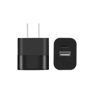Dual-Port USB and USB-C Wall Charger Adapter